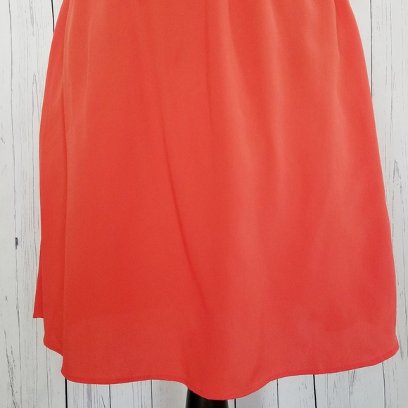 ⬇️🌹 Gap (S) Orange Red Chiffon Dress - Picture 5 of 8